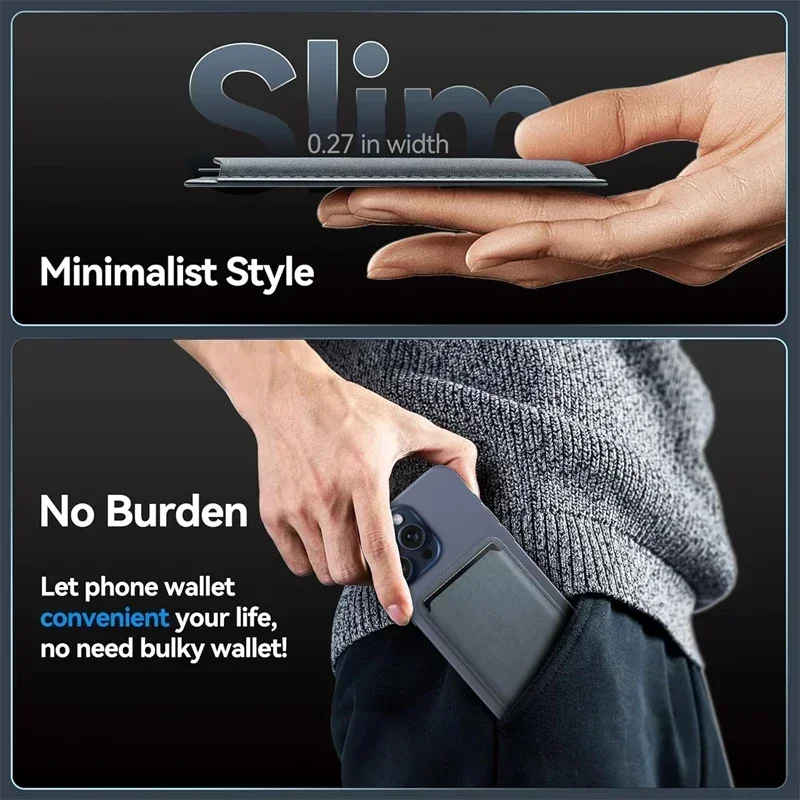 Dompet Kartu Magnetik FineWoven Kompatibel Untuk Magsafe iPhone 17 16 15 14 13 Pro Max Tempat Kartu MacSafe Dengan Casing Magnet