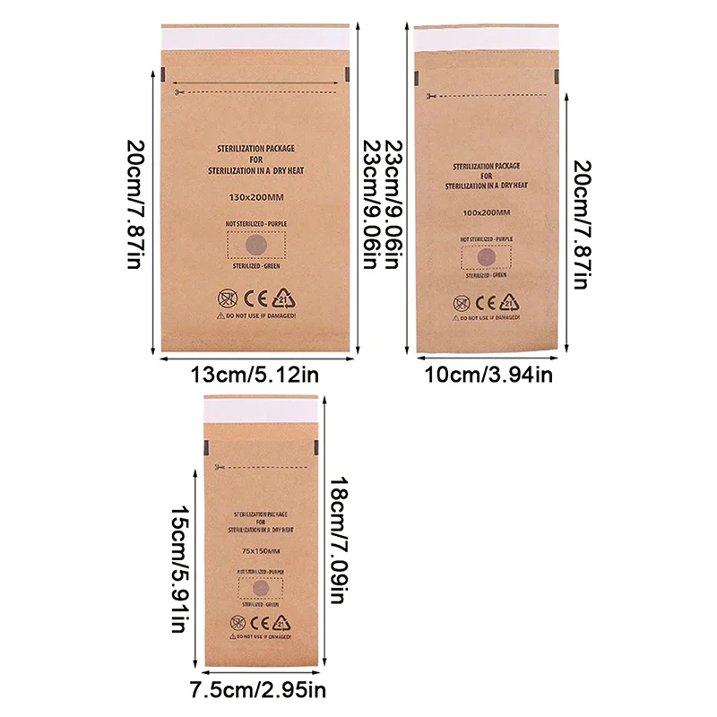 100 個ネイル滅菌器マニキュアバッグクラフトバッグ乾熱使い捨て滅菌消毒機アクセサリーネイルアートツール