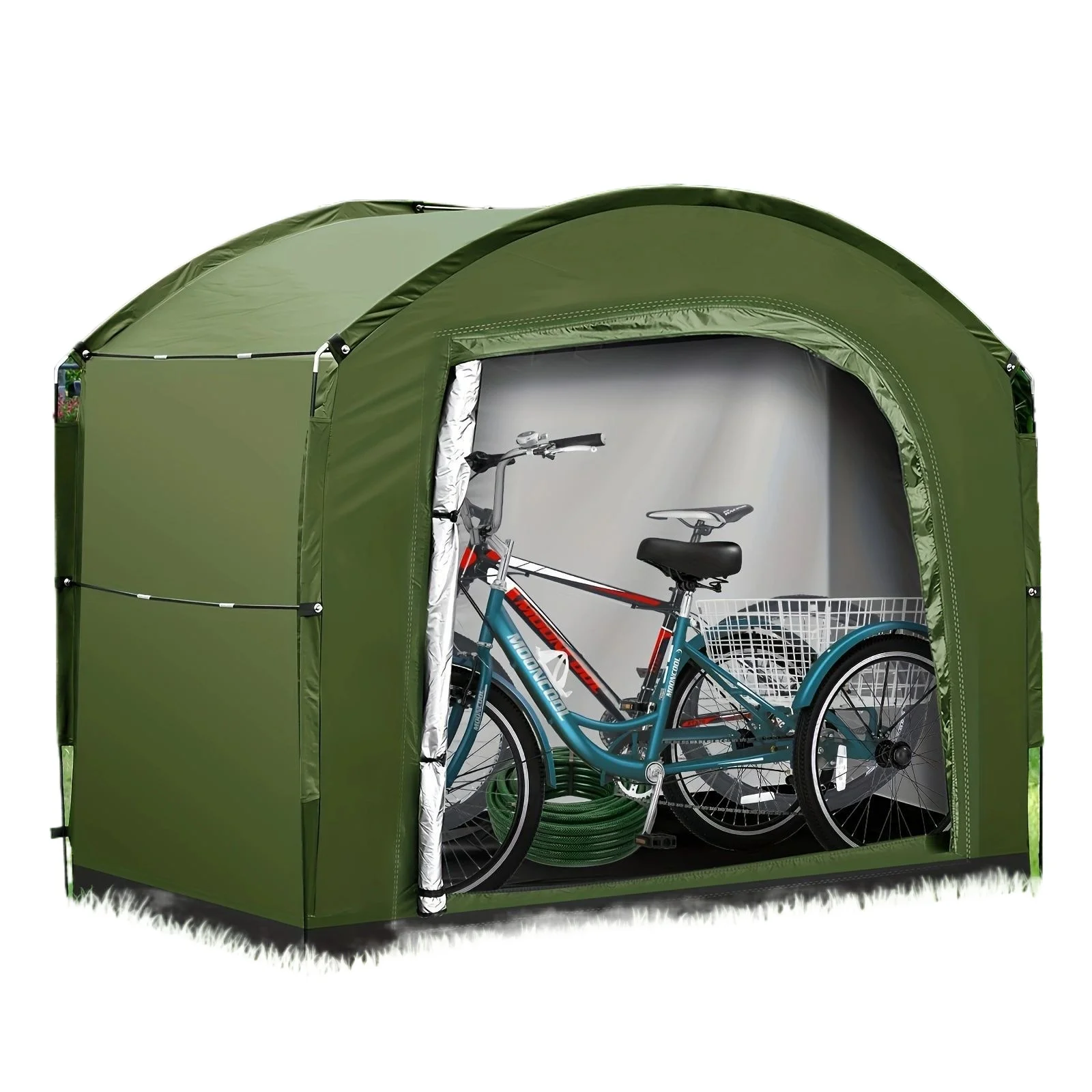 Large Foldable Outdoor Storage Tent for Bikes Tools and Equipment Portable Weatherproof Canopy Shelter for Camping Hiking