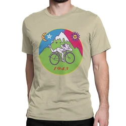 Albert Hofmann Bicycle Day LSD 1943 Men T Shirt Bike Novelty Tee Shirt Short Sleeve Crew Neck T-Shirt Cotton Summer Tops