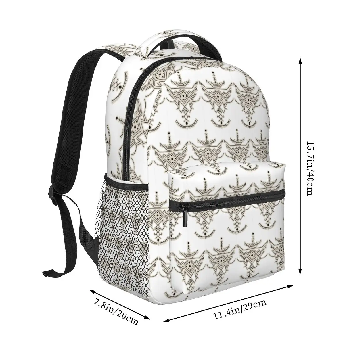 Kabyle Jewelry Amazigh Africa Ethnic Style Backpacks Boys Girls Bookbag Students School Bags Travel Rucksack Shoulder Bag