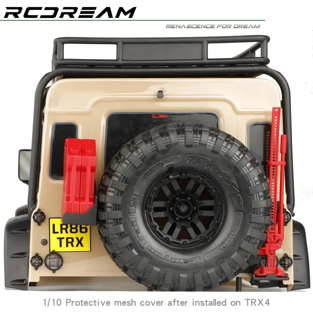 RCDream 1-10 Tampa redonda da luz traseira Rede protetora de malha de luz redonda TRX4 D90 RD110 R041-A