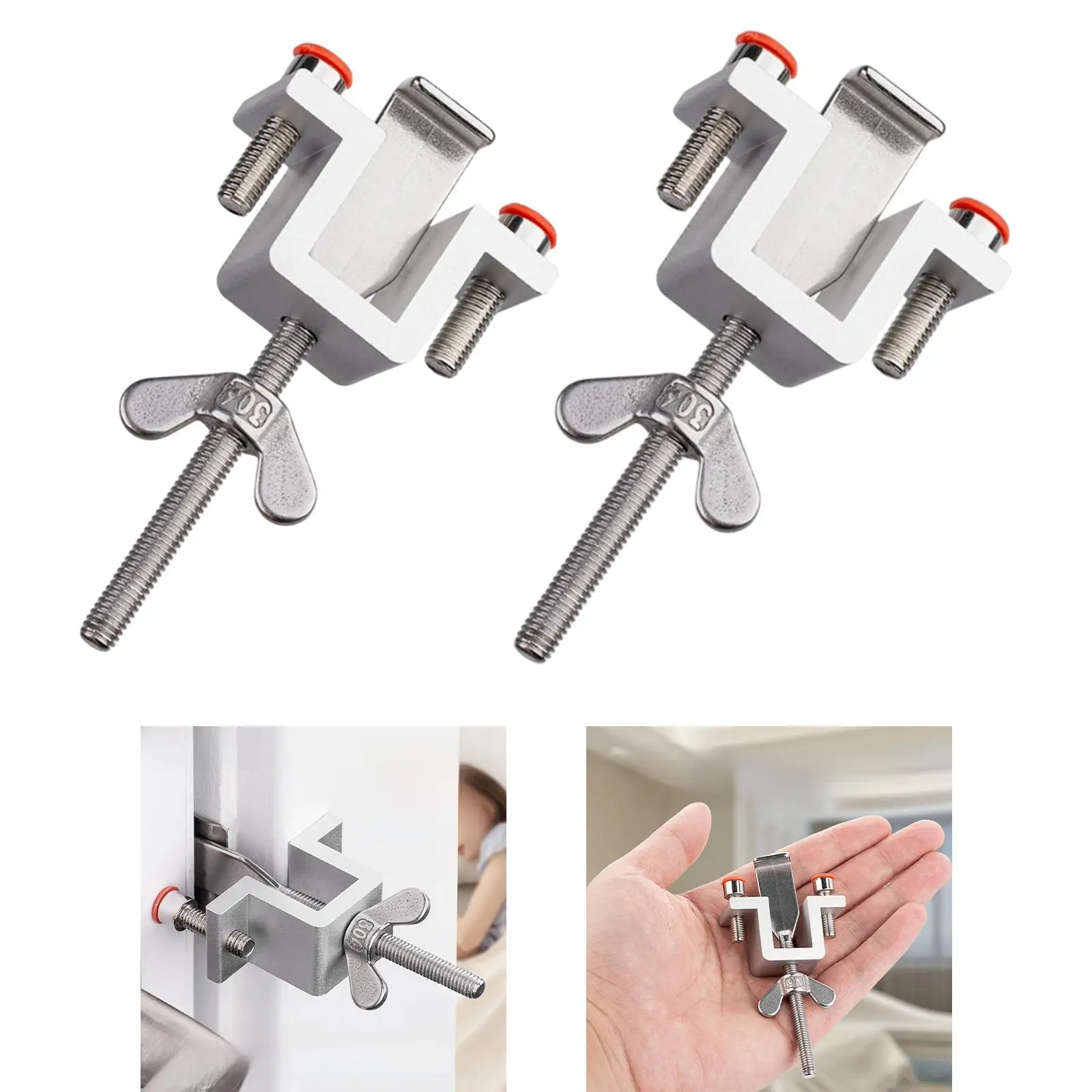 

Portable Door Lock Compact Multifunctional Stable Protective for Bedroom Privacy Protection Travelers Traveling Apartment