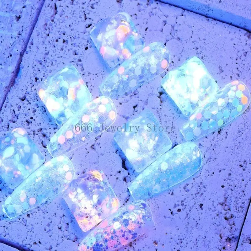 F2TD 18/24 Color Glitter Powder Sequins Luminous Chunky Glitter Sequins