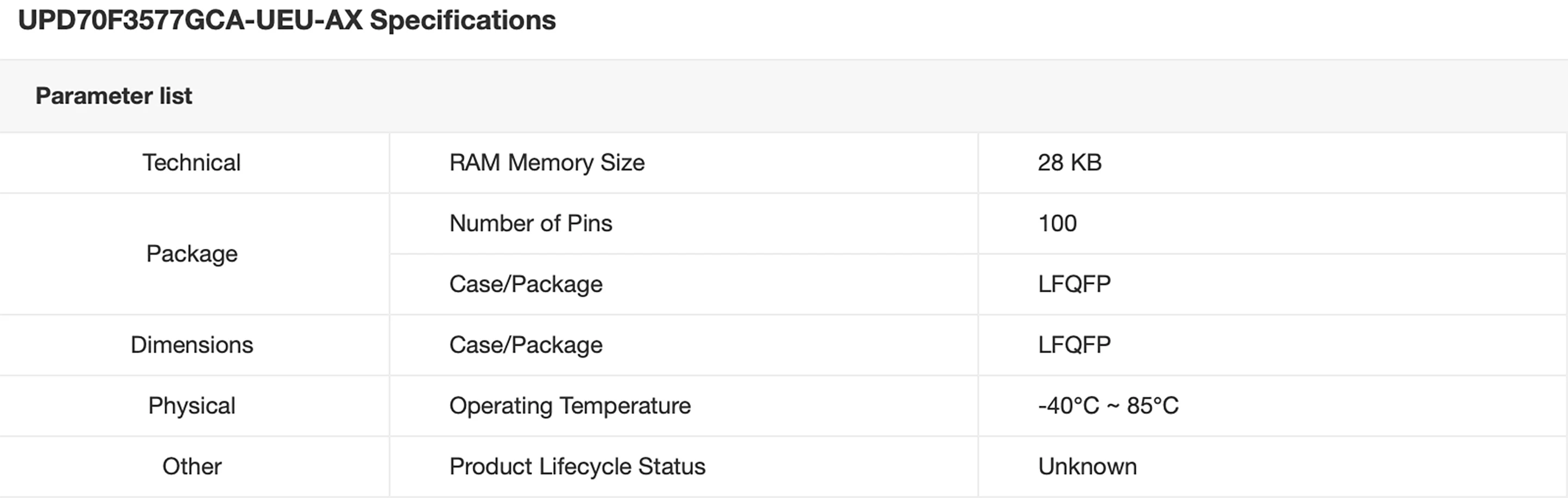 Marcação UPD70F3577GCA-UEU-AX de alta qualidade 70F3577 (A) Embalagem LQFP-100 384KB 32Bit Microcontrolador IC em estoque