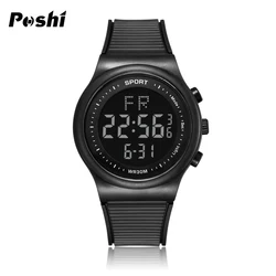 POSHI Original Sport Wrist Watch Men's Watches Luxury Chronograph Led Light Calendar Outdoor Bracelet Alarm Clock reloj hombre