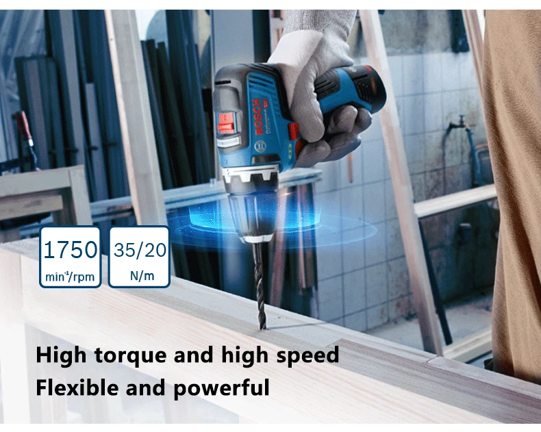 BOSCH Electric drill driver GSR 12V-35 Cordless Compact Drills Drivers Screwdriver 12V Lithium Power Tools Brushless GSR12V35