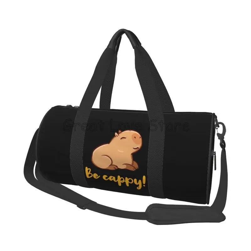 

Cute Kapibala Be Cappy Large Capacity Luggage Bag for Boys Girls Cartoon Pattern Travel Duffel Bag for School Sport Gym Yoga