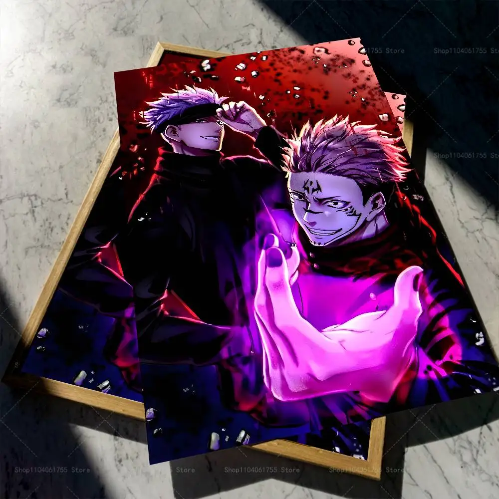 Anime Jujutsu Kaisen Gojo And Sukuna Poster Self-adhesive Art Waterproof Paper Sticker Coffee House Bar Room Wall Decor view 6