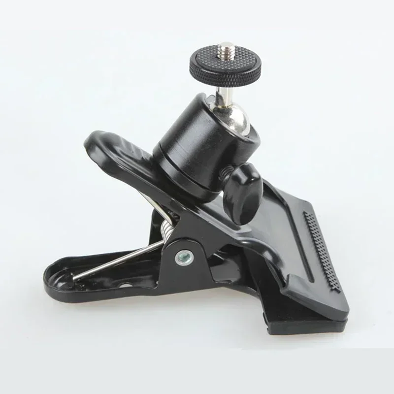 Strong Clamp Flash Bracket Ball Head Clip Tripod Mount for GoPro Camera 360 Degree Arbitrary Angle Adjustment