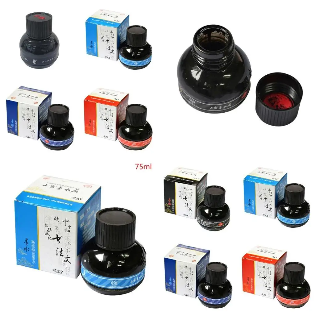Glass Bottled Smooth Fountain Pen Writing Refilling Inks Stationery School