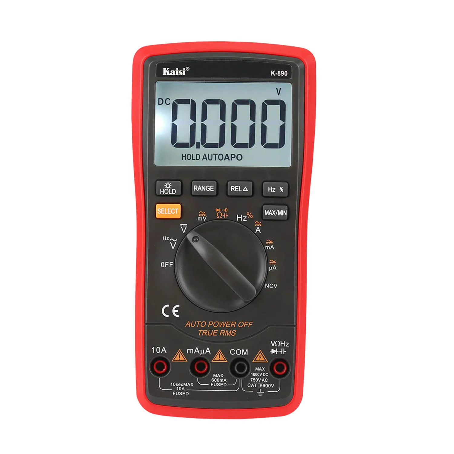 K-890 Professional Auto Range Multimeter LCD Display for Phone Repair AC DC Ammeter Voltmeter