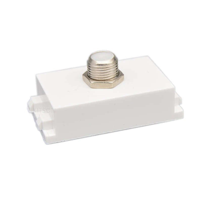 F Type Coax Adapter Connector F Jack Female To Female RF Coaxial Plug Socket For Combiner TV Cable Coupler 23x36mm In White