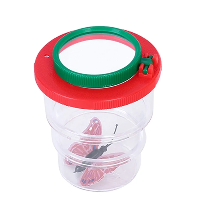 Kids Insect Catching Box with Magnification Foldable Insect Observation Insect Container for School Classroom Exploration