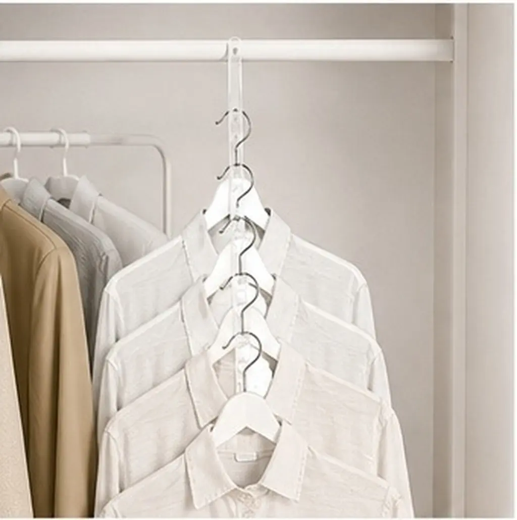 20Pcs Plastic Hanger Connecting Strips Nonslip Closet Organizer Clothes Connector Wardrobe Display Strips Stable Hanging