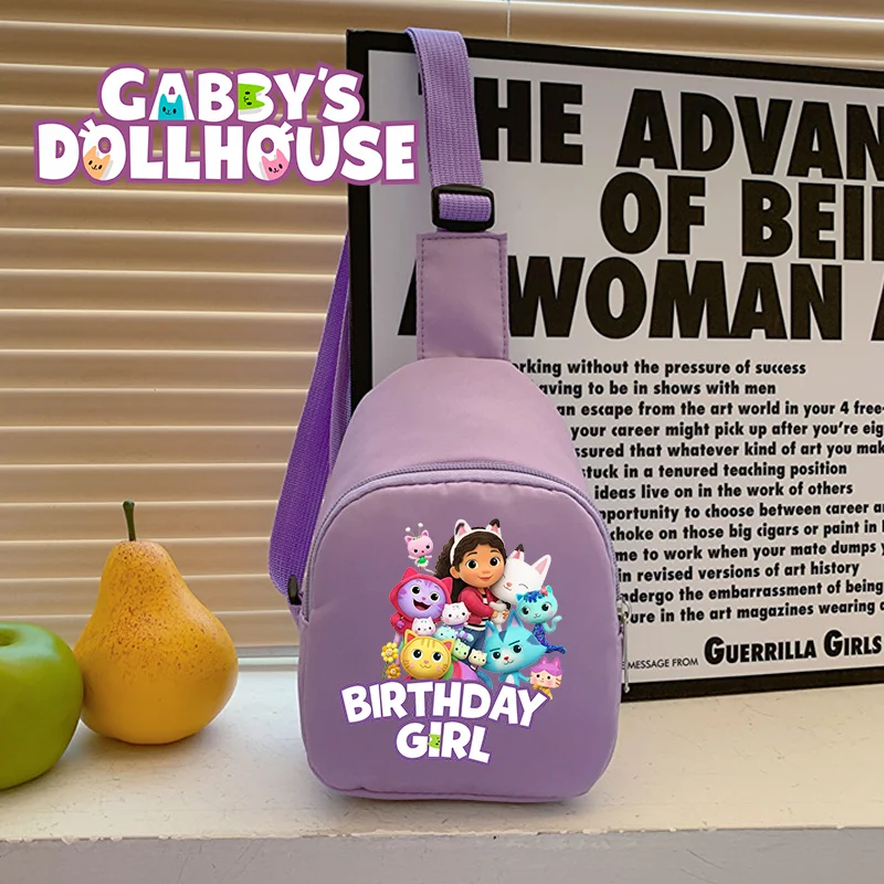 

Мультяшная сумка через плечо Gabby Dollhouse с персонажами аниме для мальчиков и девочек, подарки на день рождения, милые мини-портативные новые модные сумки для улицы