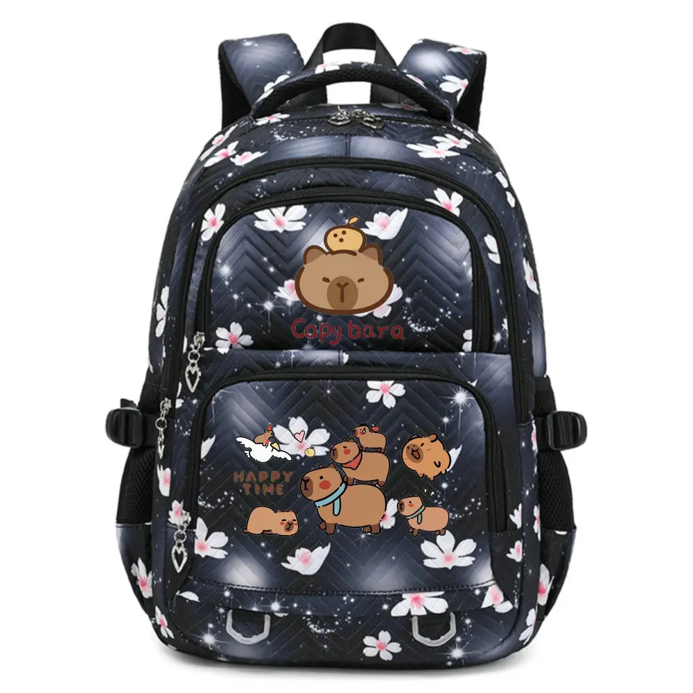 Tas ransel anak-anak Capybara tas Travel tas punggung putri anak perempuan tas sekolah untuk Remaja tas buku Mochila