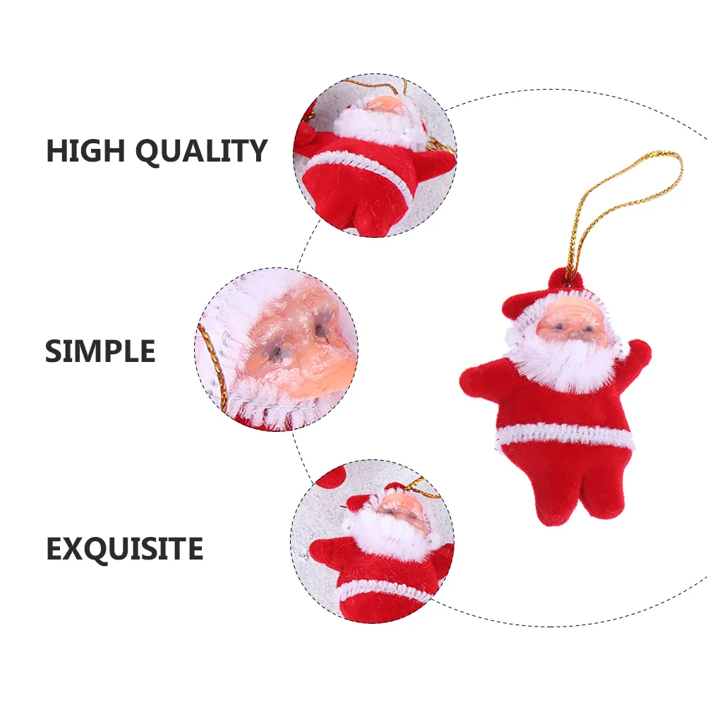 

24Pcs Santa Clause Christmas Pendant Xmas Tree Decor Mini Hanging Ornaments Classic Xmas Scene Pendants Party Decoration