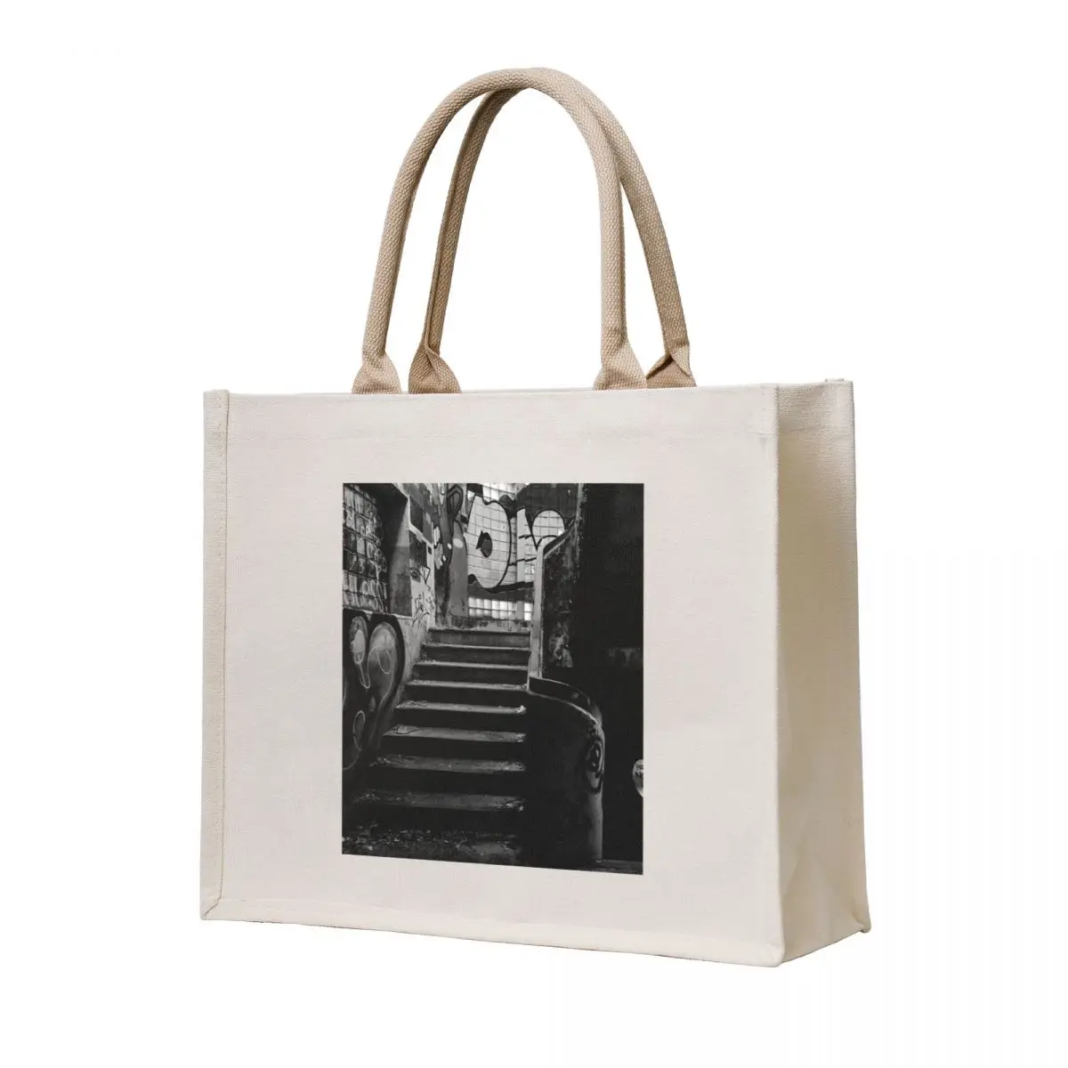 

Decaying Stairwell in Abandoned Factory v1.6 Tote Bag hand bag ladies tote bags aesthetic the tote bag bags men
