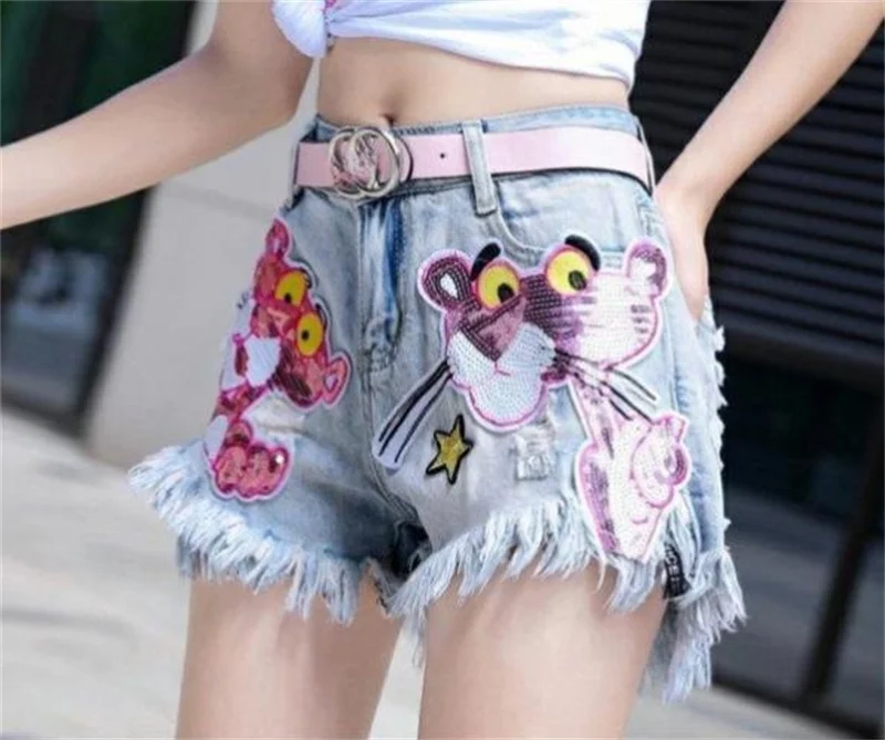 SZP European Station 2025 Spring/Summer Denim Shorts Women's New High Waist Loose Look Thin Wide Leg Shorts