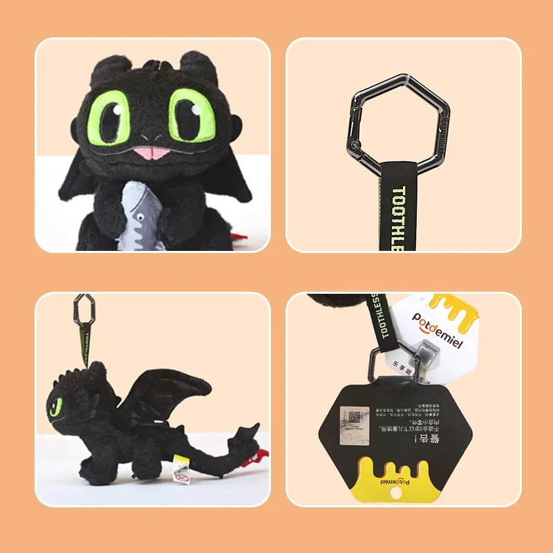 Genuíno clássico anime pequenos pingentes chaveiros de pelúcia desdentado bonecas animais de pelúcia presentes de aniversário de natal para crianças