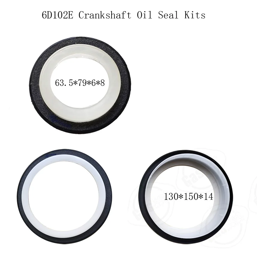 Crankshaft Front & Rear Oil Seal For Komatsu 4D102 S4D102 6D102 S6D102 6D102E 6D114 S6D114 Engine Parts 3968563 3900709