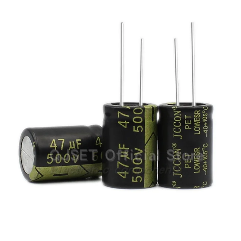 5pcs JCCON Capacitor 500V 33uF 47uF 450V High Frequency Low Resistance Inverter Power Supply Aluminum Electrolytic Capacitor500v