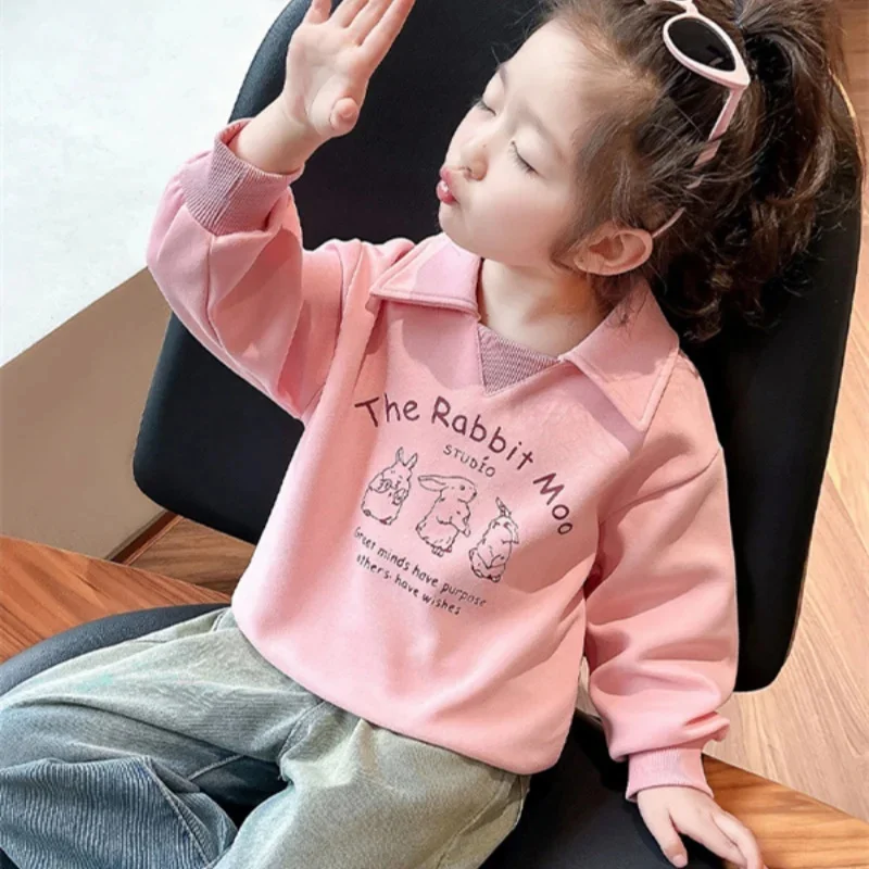 Hoodies Sweatshirts Girls Cotton Tops Overcoat Outwear 2025 Classic Spring Autumn Windproof Kids Christmas Gift Children's Cloth