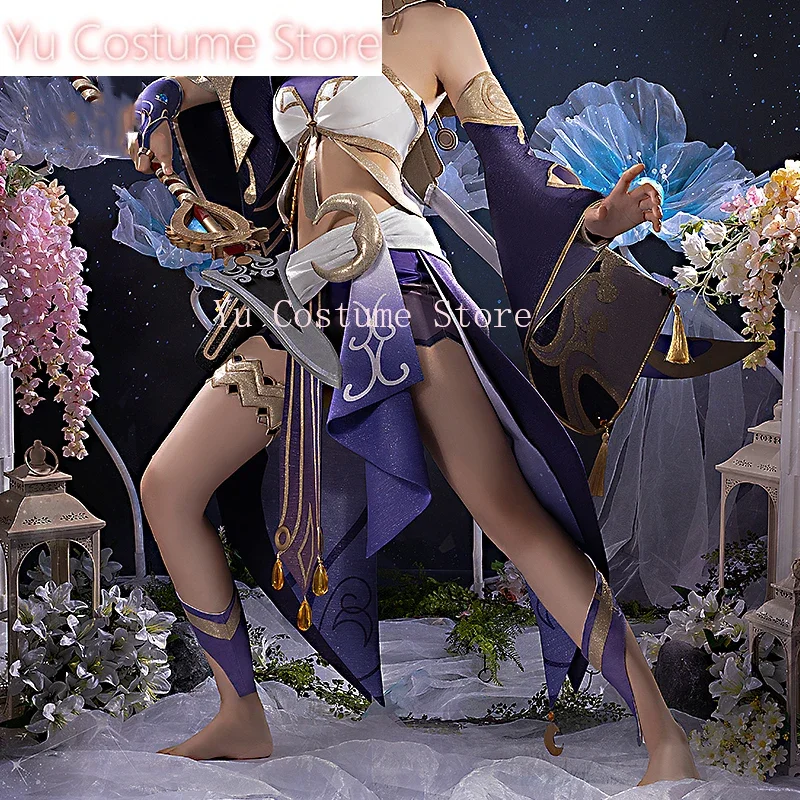 Yu Anime! Genshin Impact Candace Game Suit Gorgeous Mysterious Uniform Cosplay Costume Halloween Carnival Party Outfit Women