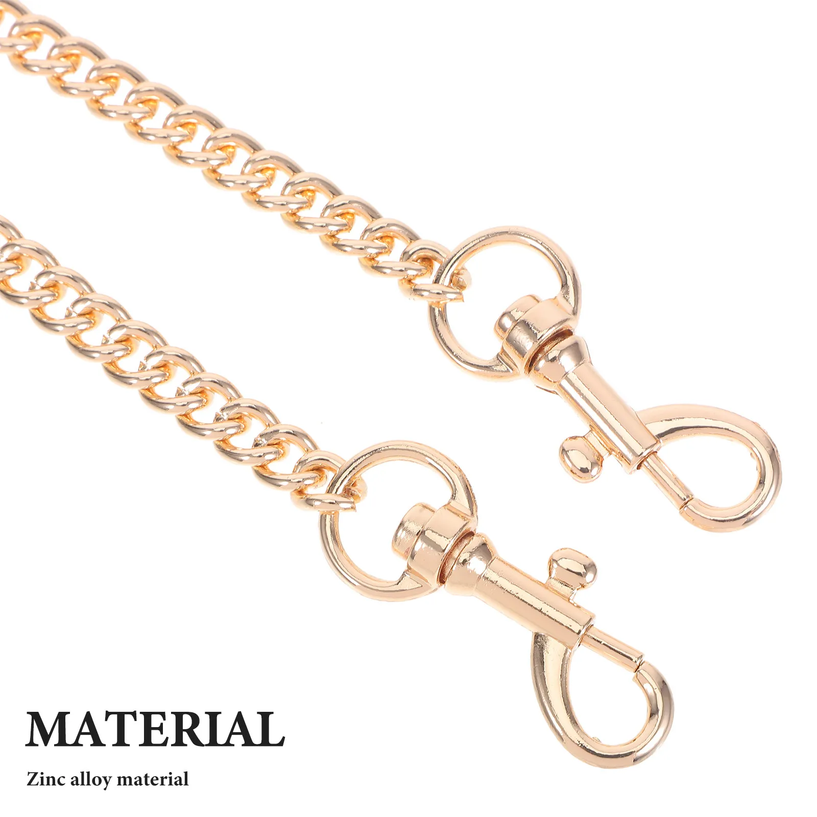 2Pcs Metal Handbag Chain Strap Replacement Zinc Alloy Bag Chain Handbags Shoulder Crossbody 120Cm Stable
