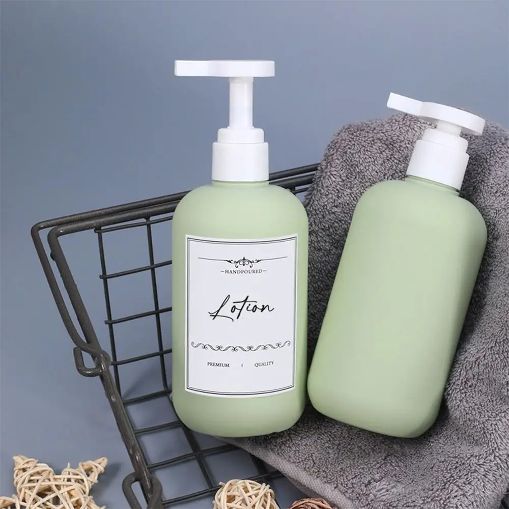 Bouteille de Lotion pour Gel douche, accessoire de voyage, lavage du corps avec pompe blanche, bouteilles distributrices 200ml/300ml/500ml, vert avocat, 1 pièce