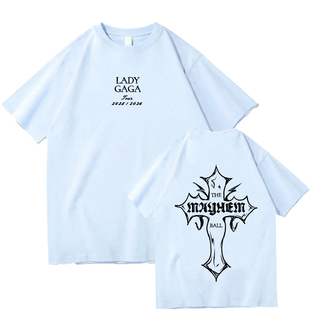 Lady Gaga MAYHEM Cross Cutoff T-shirt Trendy Graphic T Shirts for