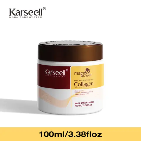 Karseell 100ml 콜라겐 헤어 트리트먼트 딥 리페어 컨디셔닝 아르간 오일 헤어 마스크 에센스 건조 손상된 모발 모든 헤어 타입 Best5