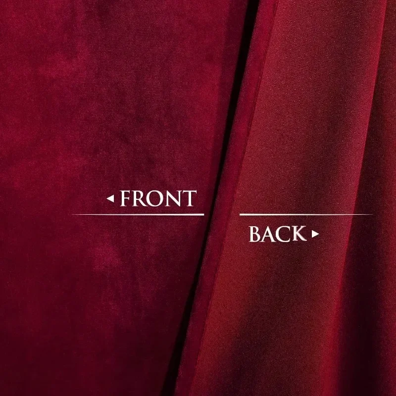 Wine Red Velvet Curtains Super Soft Velvet Insulated Window Curtains for Living Room Bedroom Dining Theater Decorative Drapes