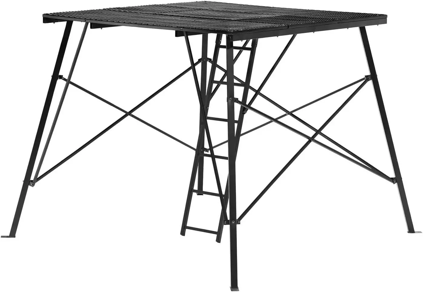 منصة أعمى أرضية 65 بوصة طول × 65 بوصة عرض × 5 بوصة ارتفاع - منصة عالمية لباب الصيد في الهواء الطلق من الفولاذ المطلي بالمسحوق