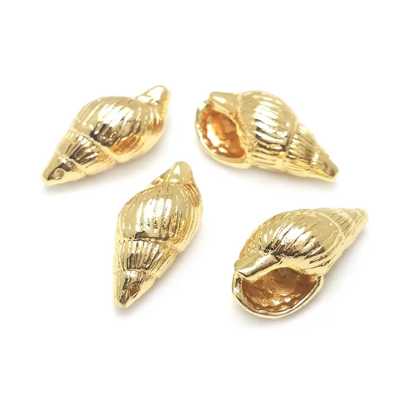 18K Gold Color Brass Conch Seashells Charms Pendants High Quality Diy Jewelry Making Necklace Supplies Necklace Earrings - view 4