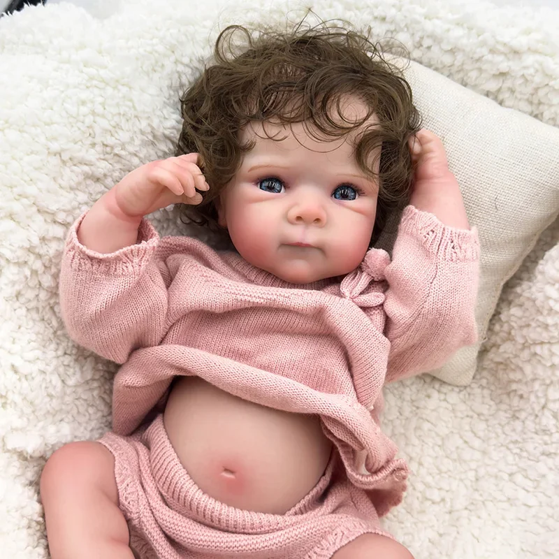 45cm  Reborn Baby Doll Bettie  Lifelike Cuddly Baby Multiple Layers Painting 3D Skin with Hand Root Hair