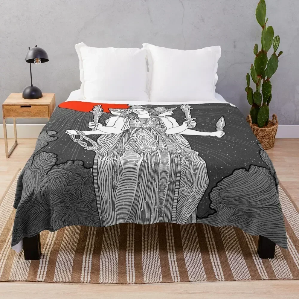 

HECATE GODESS Throw Blanket Weighted Moving Extra Large Throw Plaid Blankets warm winter Luxury Designer Blankets