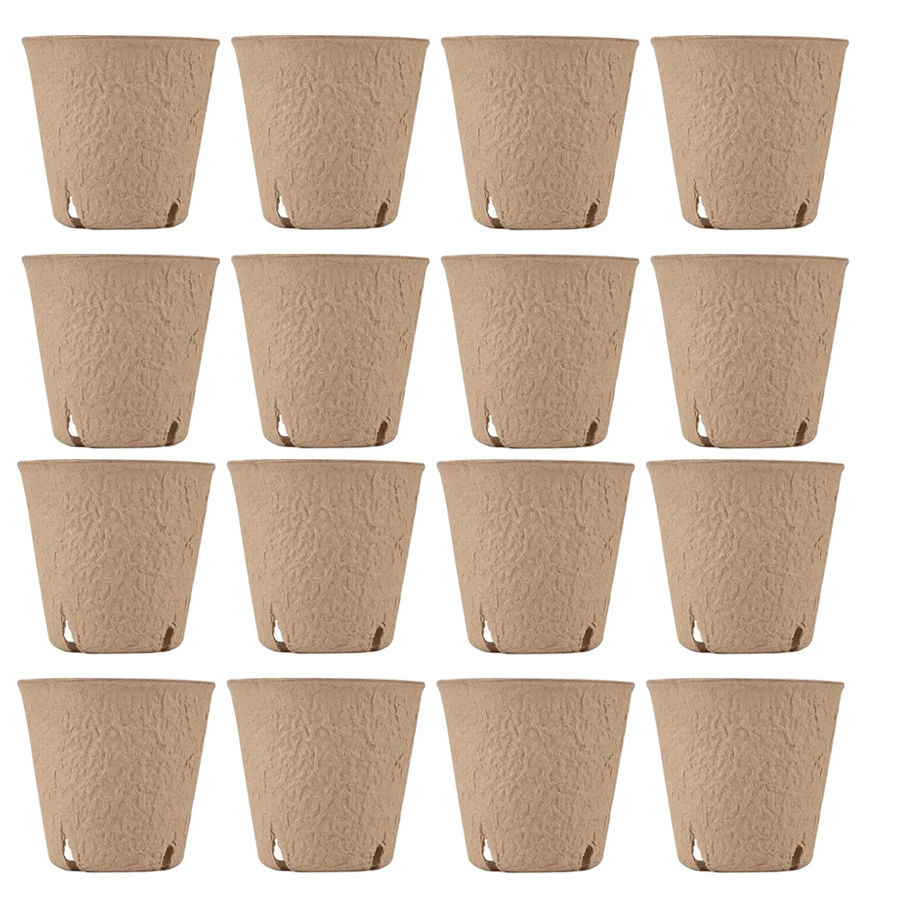 

20pcs Seed Starter Tank Nursery Grow Pots 8x8cm 4 Holes for Succulent Plants Garden Supply Lightweight Reusable Flower Pot