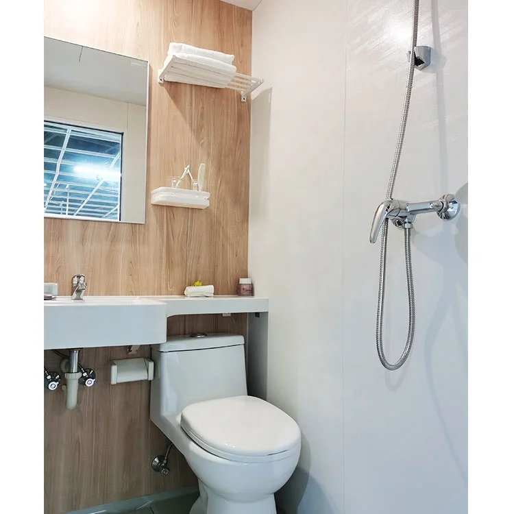 Modern Style Modular Prefab Bathroom Pod with Toilet and Shower Waterproof Lightweight Eco-Friendly