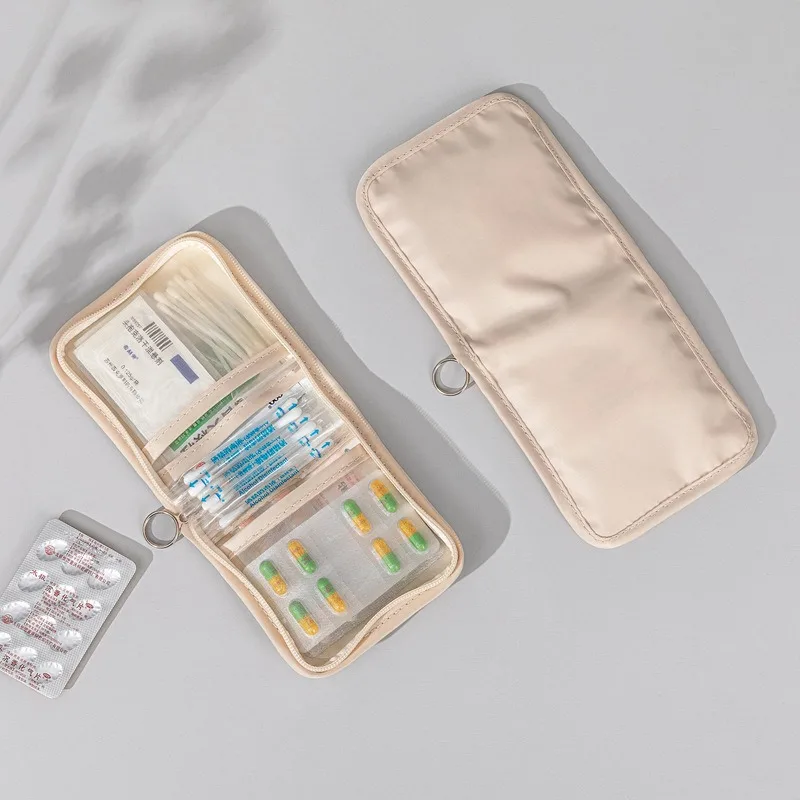 Portable First Aid Kit Compact Lightweight Pouch Multi Purpose Storage Organizer for Outdoor Travel Dormitory and Car Use