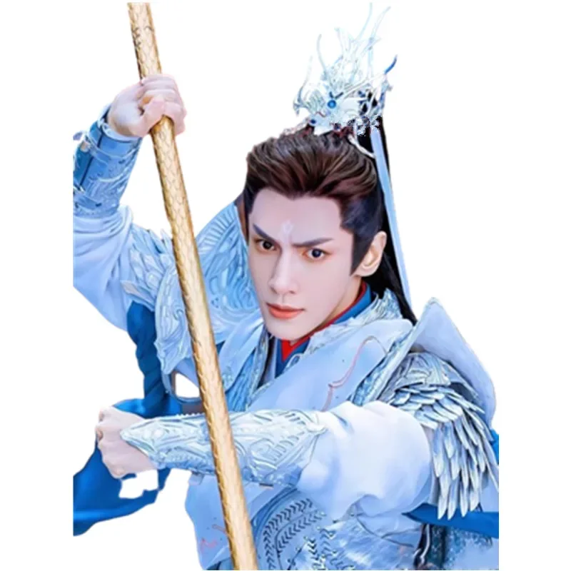 Wuxia Characters Warrior Hair Crown Accessories Metal Ancient Style Hanfu Hairband Crown Wushu Fighting Style