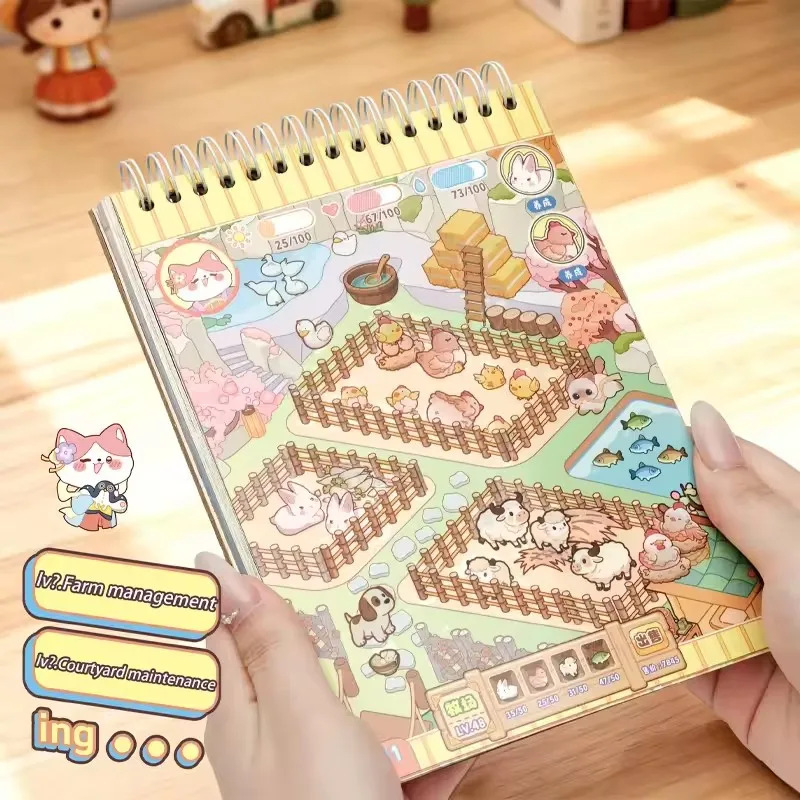 1 Book with 12 Different Town Planner Stickers for Various Scenarios, a Collection of Miniature Scenes DIY Collage Decor Sticker