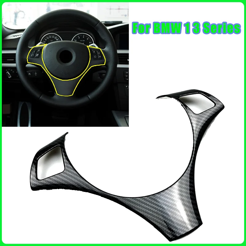 

for BMW 3 Series E90 E92 E93 2005-2012 Carbon Fiber Car Steering Wheel Panel Decoration Cover Trim Moulding Sticker