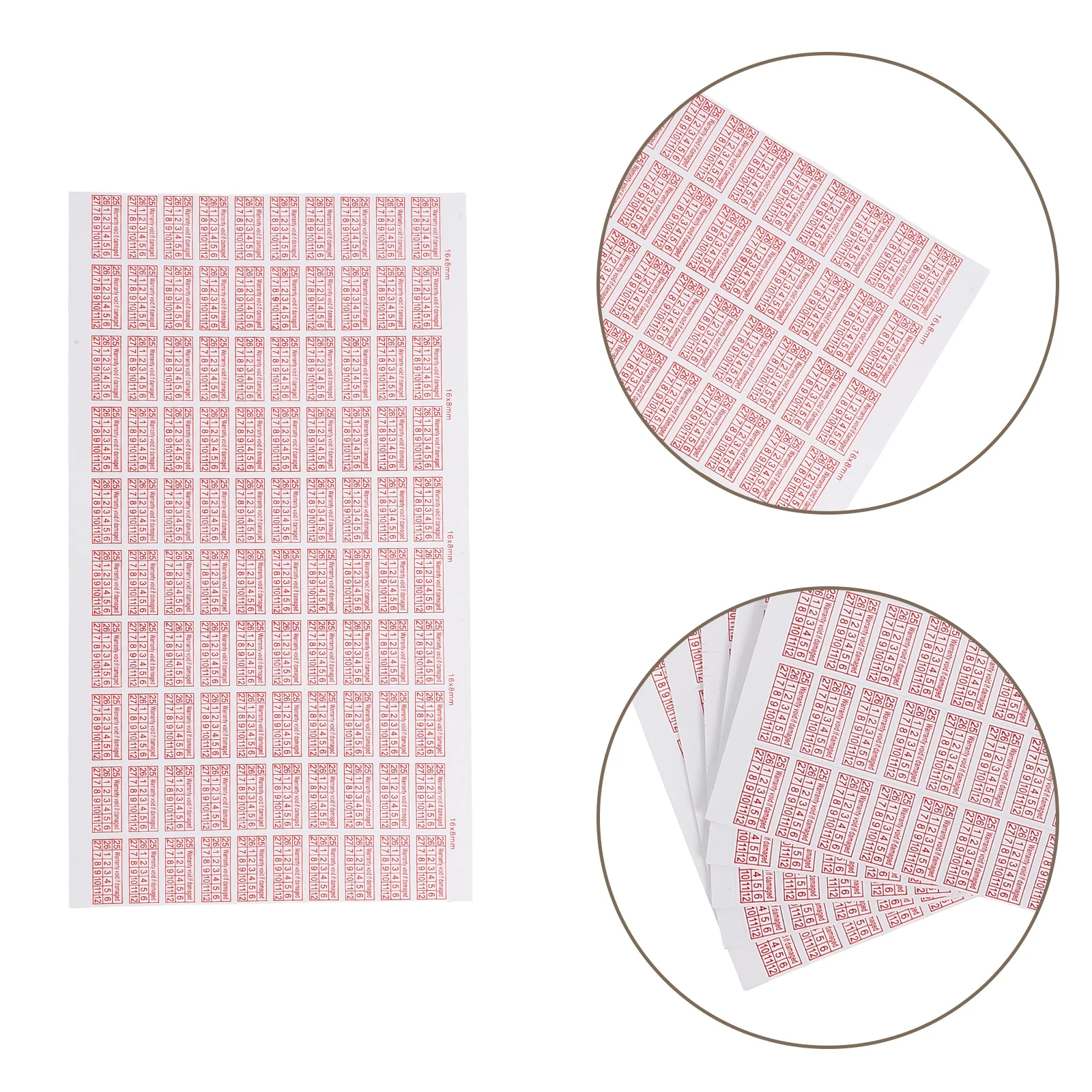 

5 Sheets Tamper Evident Warranty Stickers Adhesive Security Labels For Product Protection Easy Installation Fragile Seal Decals