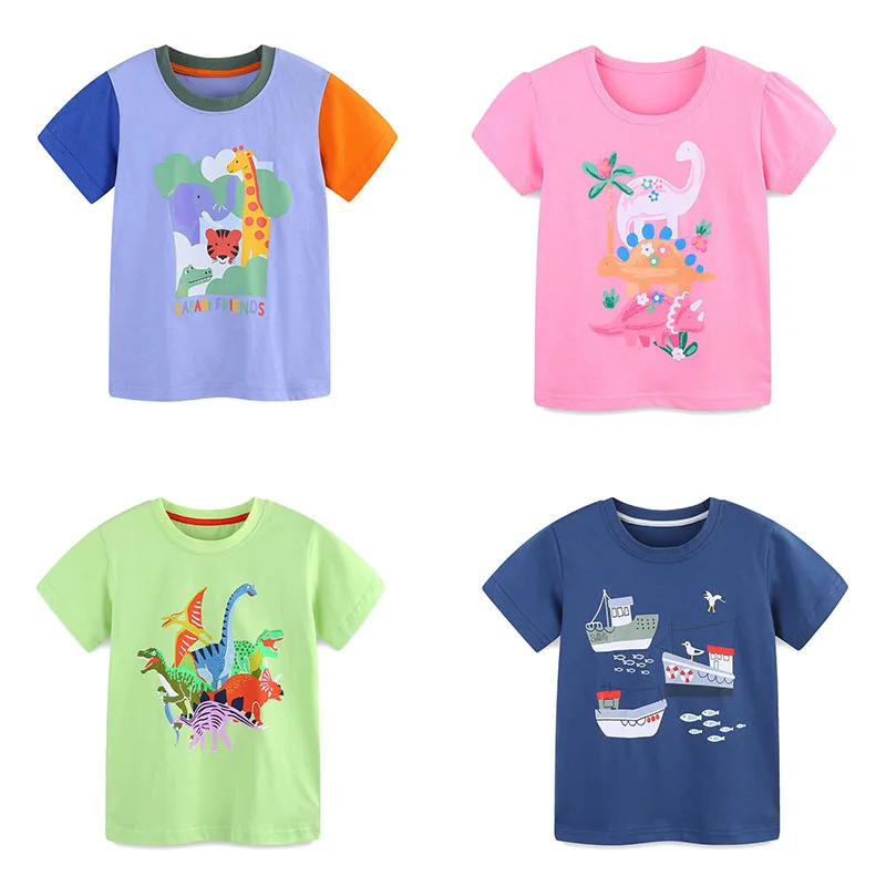 Jumping Meters 2-7T New Arrival Giraffe Summer Boys Tees Tshirts Fashion Animals Boys Girls Tops Hot Selling Toddler Clothes