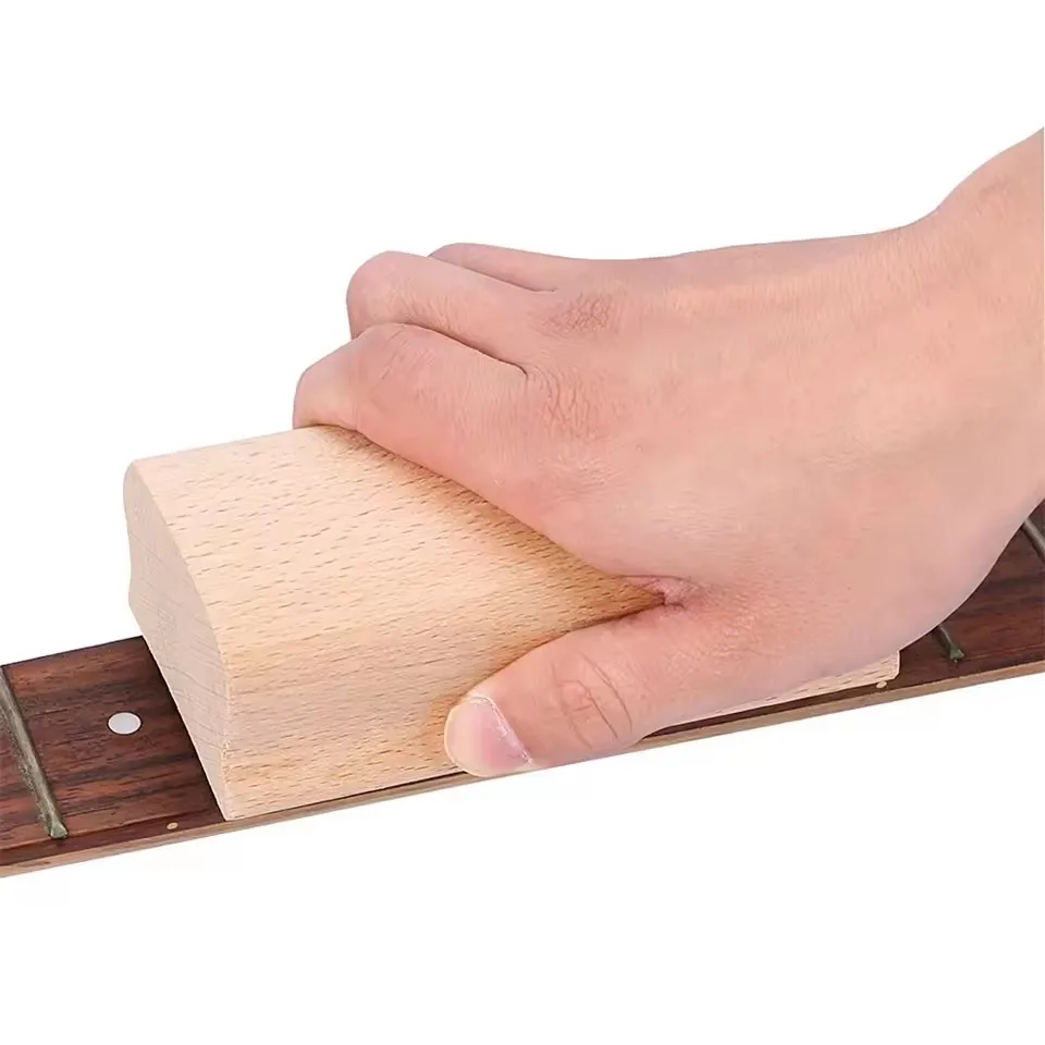 1pc 7.25-20inch Solid Wooden Guitar Radius Sanding Block Fret Leveling Fingerboard Dual Purpose Luthier Tool For Guitar view 5