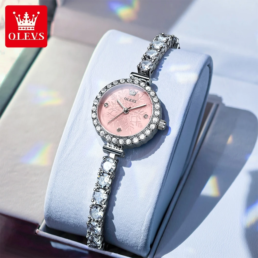 OLEVS Women Watches 5889 Quartz Watch Waterproof Luminous Jewellery Clasp Bracelet Ladies Watch Girls Gift Box Original Brand
