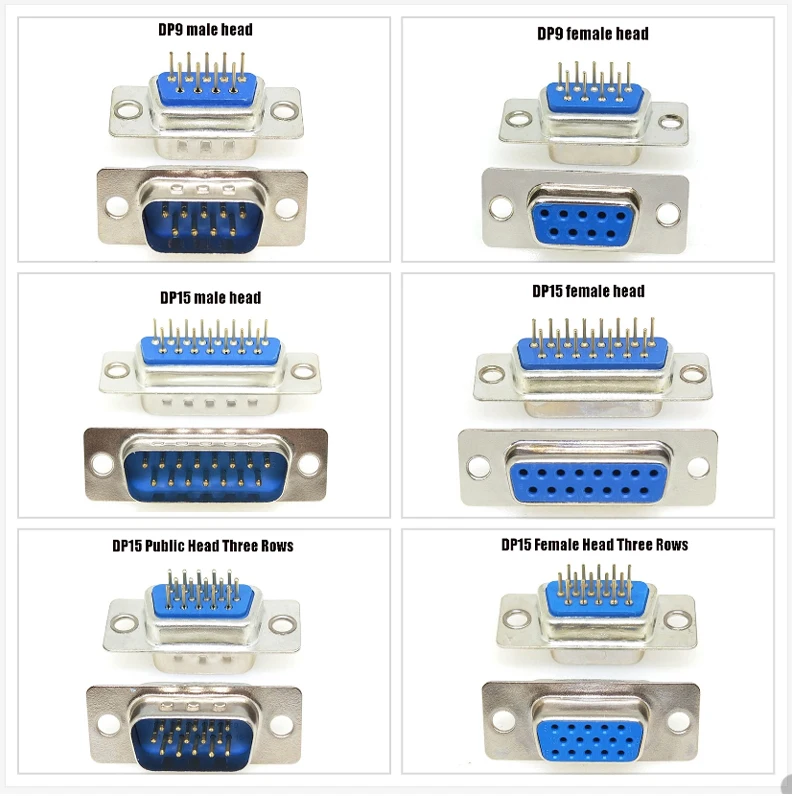 Cltgxdd Plug In Serial Port Socket DP9/DP15 Two/three Row Male/female RS232DB Head COM Port Soldering Board Plug In Board Socket