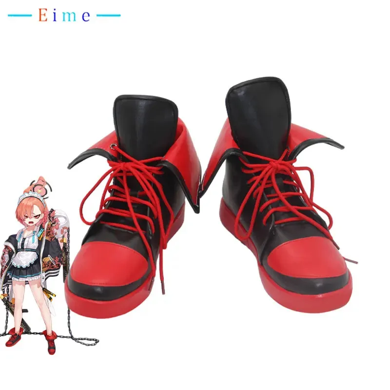 

Game Blue Archive Neru, обувь для косплея, обувь из искусственной кожи, карнавальные ботинки на Хэллоуин, реквизит для косплея, индивидуальный заказ